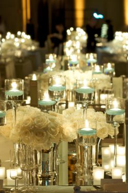 candle, white centerpiece, wedding